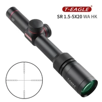 hunting riflesscope tactical rifle scope optical gun sight shock proof with cover glass reticle t eagle sr1 5 5x20 wa hk