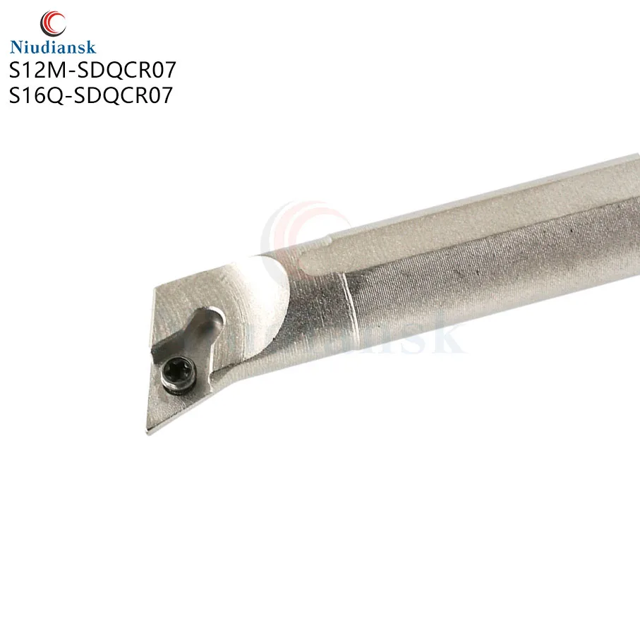 

107.5° S12M-SDQCR07 Inner Hole Turning Tool Holder S16Q-SDQCR07 CNC Lathe Tools SDQCR Spring Steel Arbor Internal Turning Tools