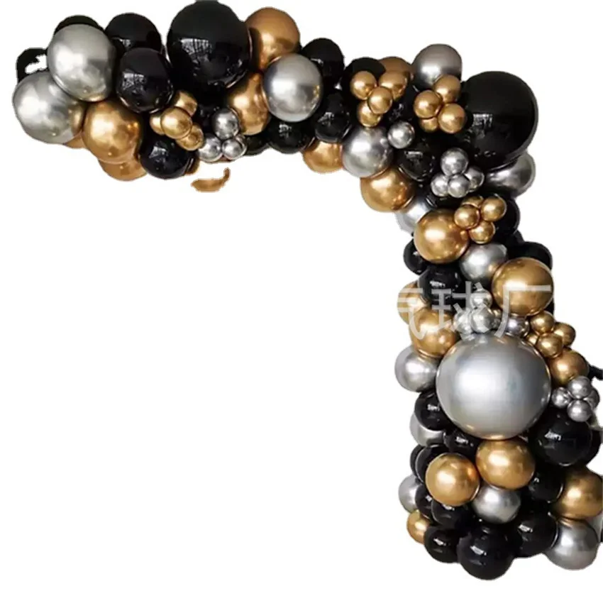 

110Pcs Black Gold Balloon Set Colorful Metallic Birthday Party Wedding Decoration Anniversary Globals Halloween Decoration