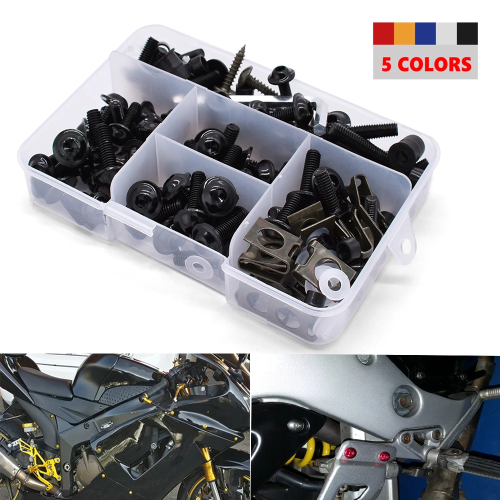 Мотоцикл Полный Обтекатель Болты Комплект винты крепежные скобы винт и Гайка для