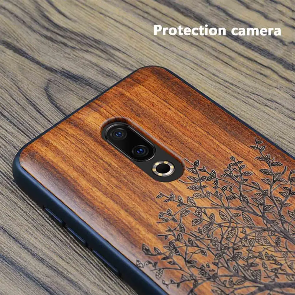 Деревянный чехол для телефона meizu 16s pro тонкий деревянный чехол-бампер из ТПУ |