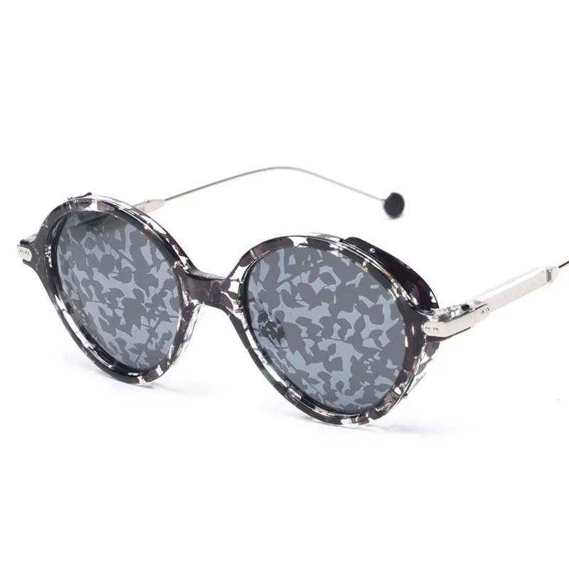 

Round Polarized Sunglasses High Quality Women Shades Unique Leopard Pattern Design Vintage Driving Men Oculos Feminino UV400 New