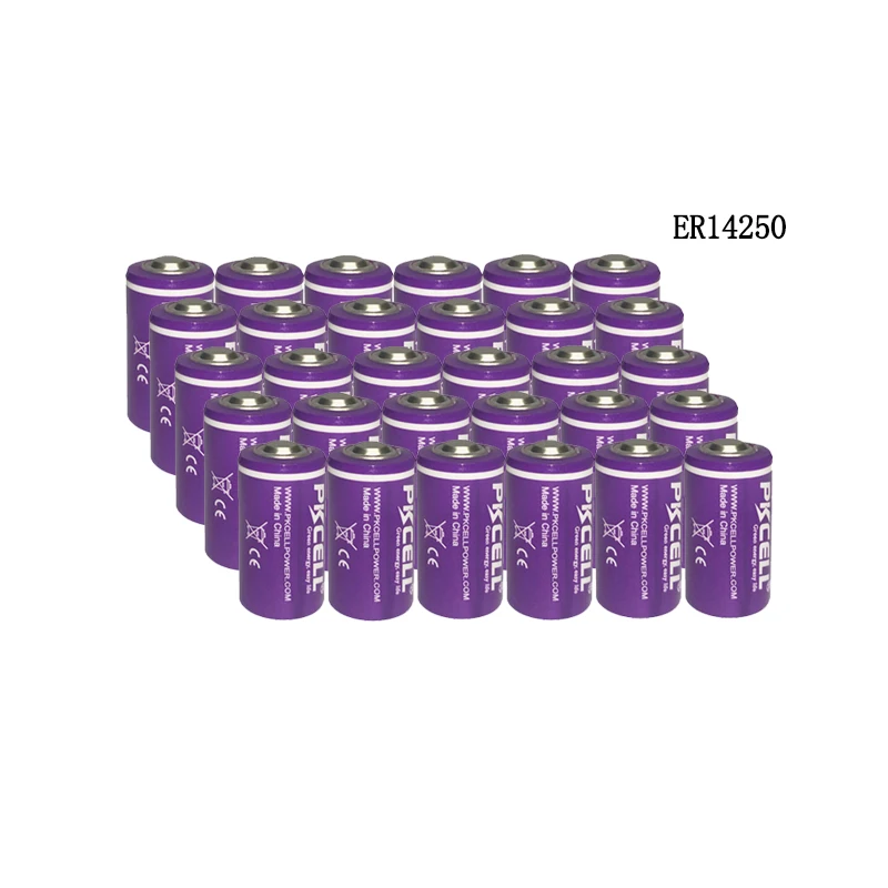 

30Pcs*PKCELL 1/2AA Battery 14250 3.6V ER14250 1200Mah 1/2 AA LS 14250 Lithium Battery Batteries