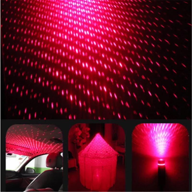 

Car Roof Star Light Interior LED Starry Laser Atmosphere Ambient Projector USB Auto Decoration Night Home Decor Galaxy Lights