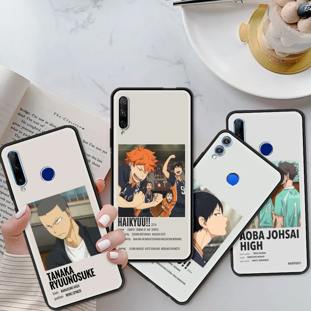 

Phone Case For Honor Play 9A 9X Pro Lite Soft Cover HONOR 9C 9S 8S 8X Black Shell Anime Haikyuu Volleyball