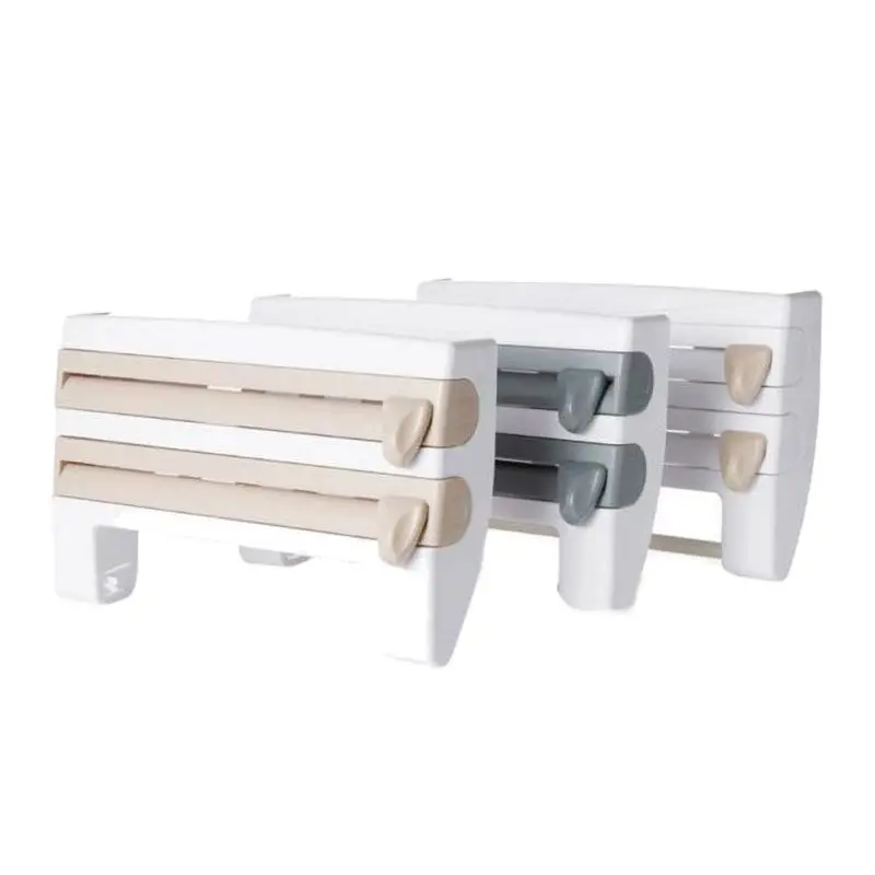 

Wall-Mounted Kitchen Paper Roll Dispenser Cling Film Aluminum Foil Dispenser Paper Towel Rack Kitchen Accessories