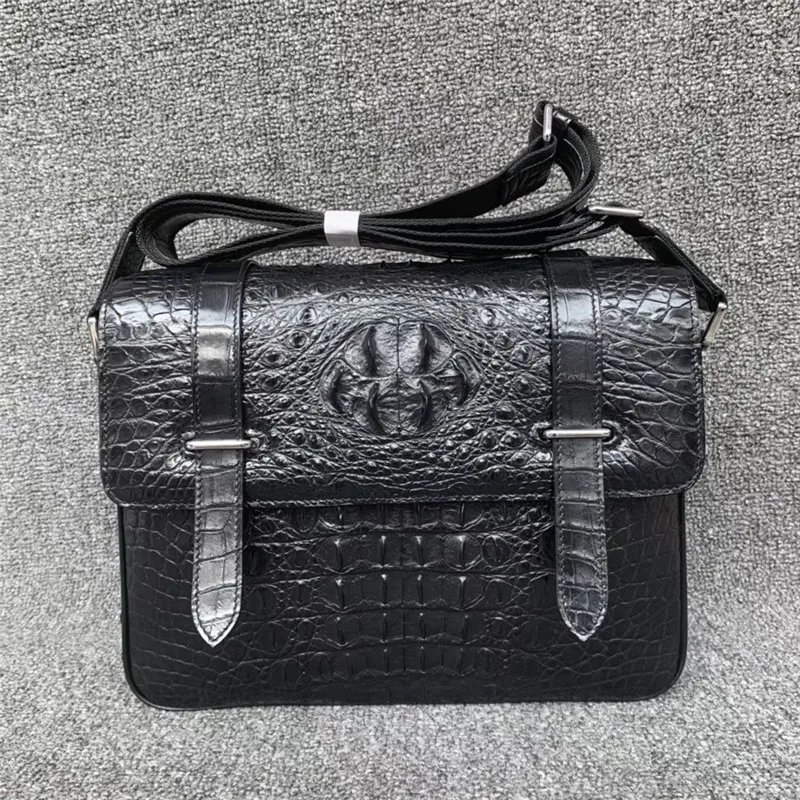 Шикарный дизайнерский мужской кошелек из натуральной крокодиловой кожи с