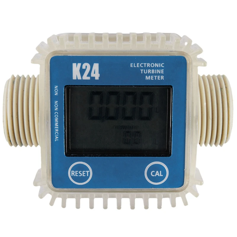 

1 Pcs K24 Lcd Turbine Digital Fuel Flow Meter Widely Used For Chemicals Water