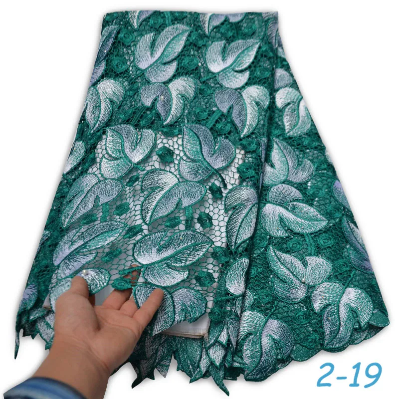 Новейший дизайн нигерийская Водорастворимая кружевная ткань африканская