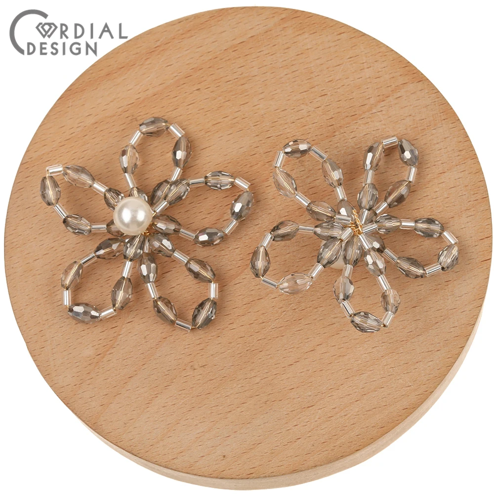 

Cordial Design 30Pcs 44*46MM Jewelry Accessories/Hand Made/Flower Shape/DIY Making/Earring Findings/Decoration/Crystal Charms