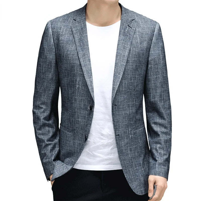

2021 Spring New Men Casual Blazer Quality Brand Men Fashion Simple Slim Fit Suit Jacket Office Blazer Jackets Male