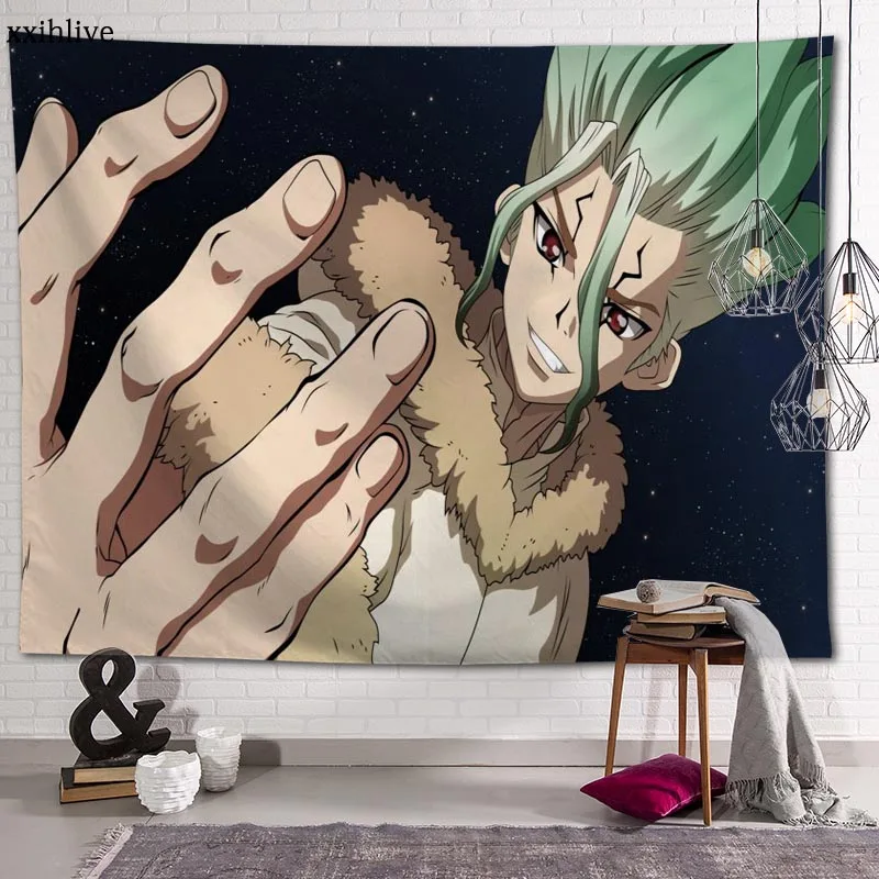 Настенный гобелен с японским аниме Dr. Stone декоративный фон декор для гостиной