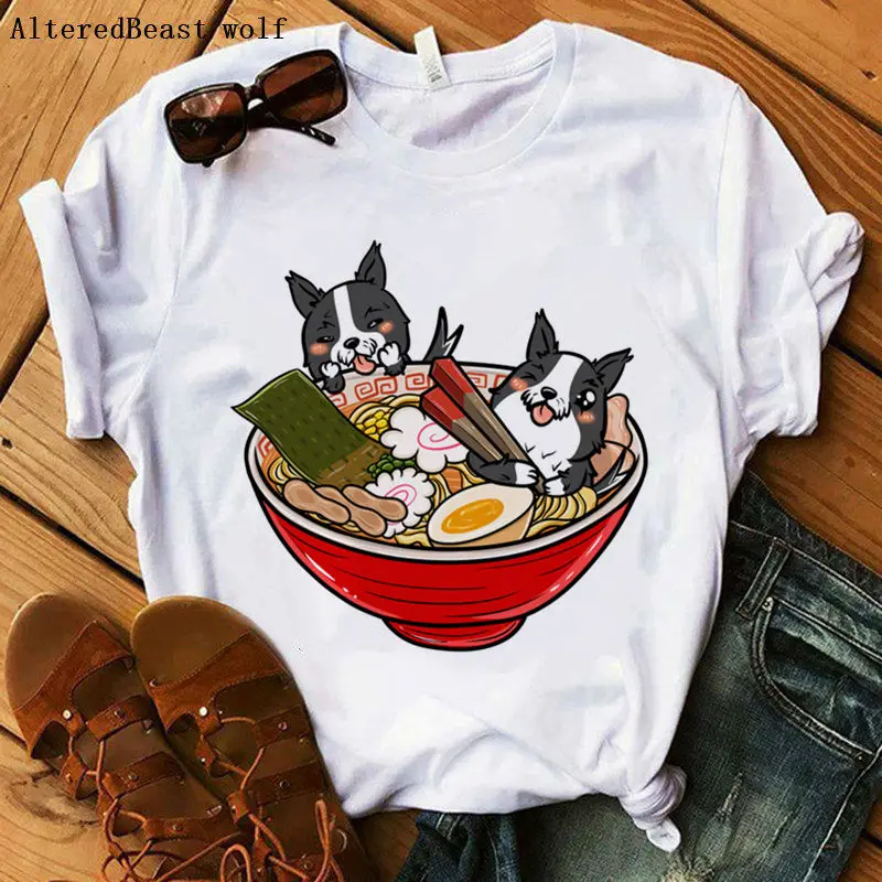 Женская футболка с принтом Border Collie мен белая коротким рукавом|Футболки| |