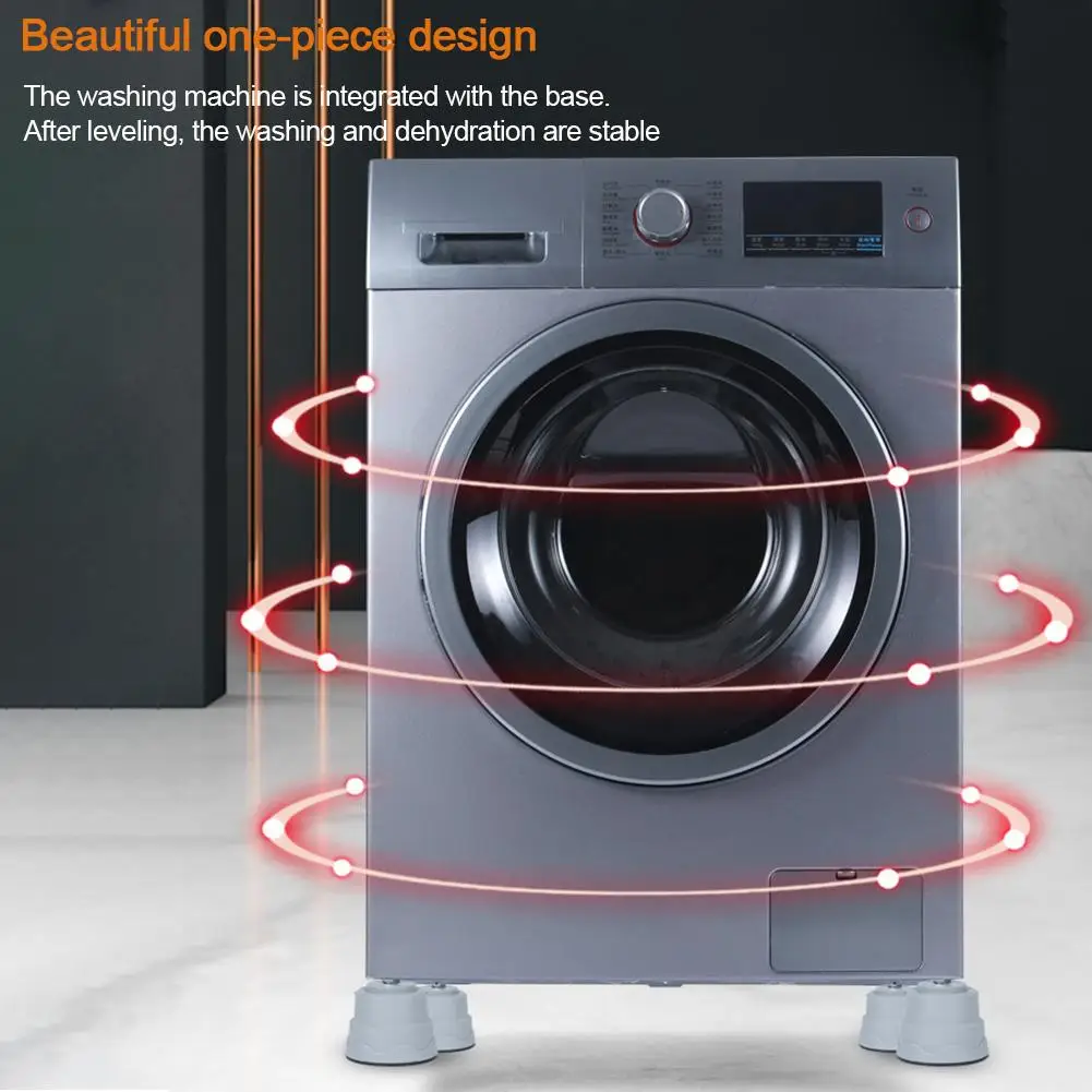 

4PCS Washing Machine Base Universal Washing Machine Padding Bracket Non-slip Shockproof Load Bearing for Scratches Prevention
