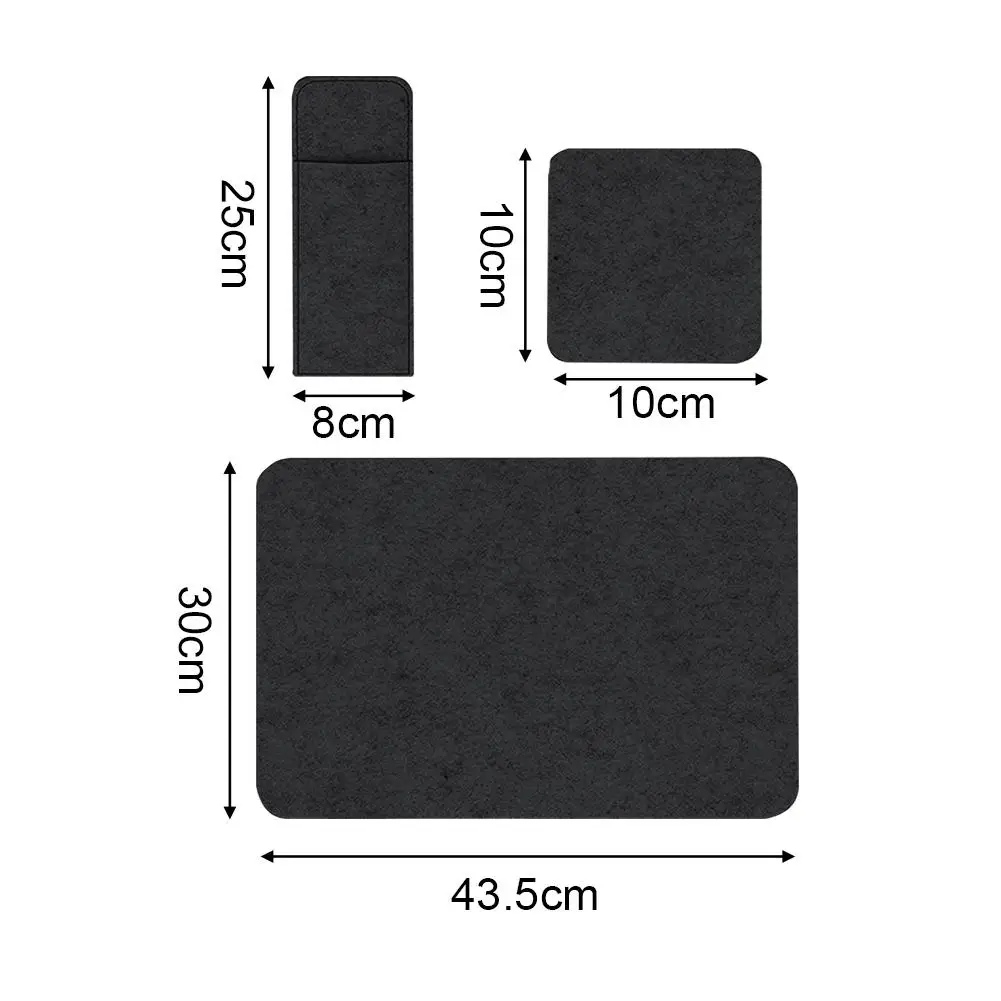 

3 PCS Felt Placemats Washable Table Mat European Style Insulation Pad Non-slip Dish Bowl Glass Coaster for Kitchen Dinning Room