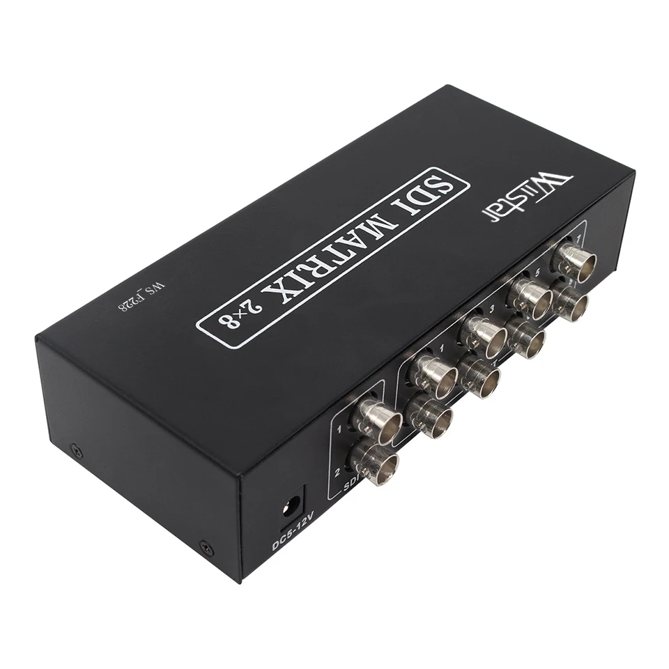 Высококачественный сплиттер SDI BNC Matrix SD/HD/3G-SDI переключатель 2 в 8 для камеры