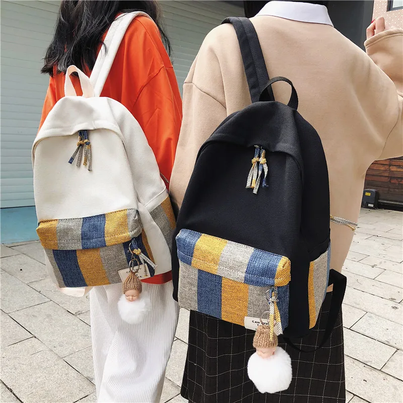 

Weysfor Fashion Girl College School Bag Casual New Simple Women Backpack Book Packbags for Teenage Travel Shoulder Bag Rucksack