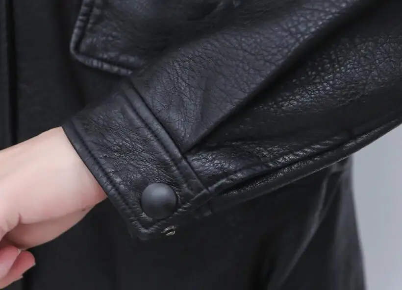 

Plus Size Leather Coat Women Spring 2021 New Women's Leather Jacket Autumn Short Slim Motorcycle Jackets Female Coats Black