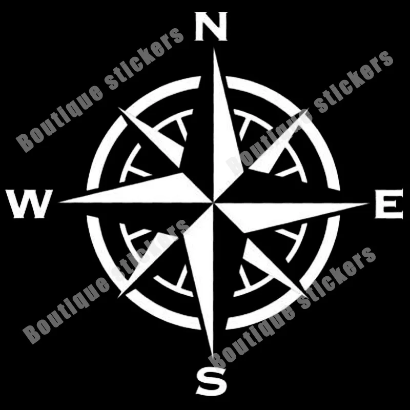 

Наклейка с изображением розы в виде компаса, виниловая наклейка с ветрозащитой, морская диаграмма, Северный Южный Восток, практичная наклейка, водонепроницаемая