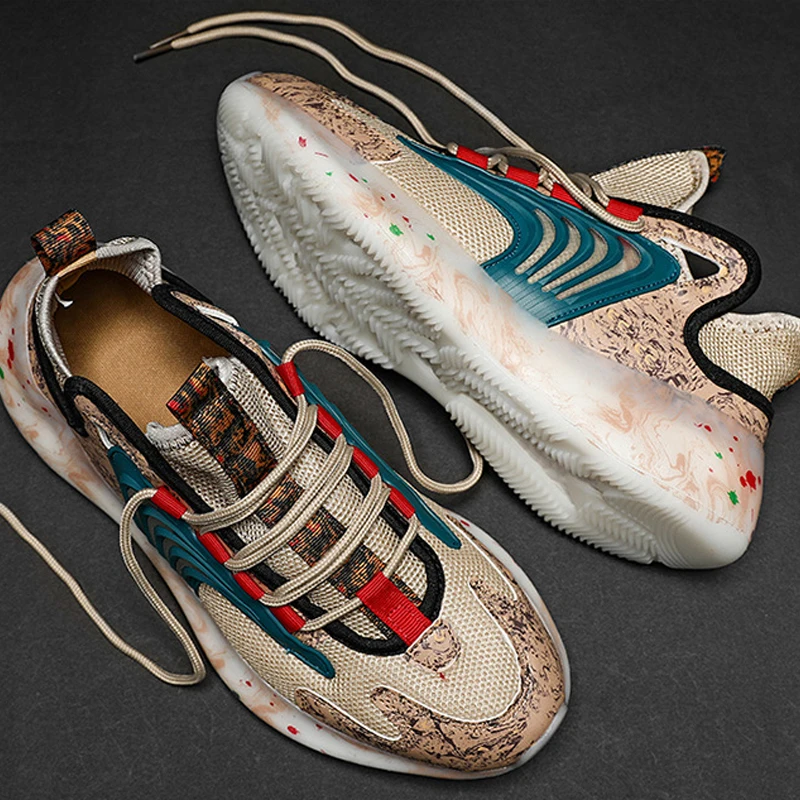 NIDENGBAO Men's Sneakers Trendy Sports Shoes Casual Running Shoes Breathable Lightweight Vintage Footwear Size 39-46