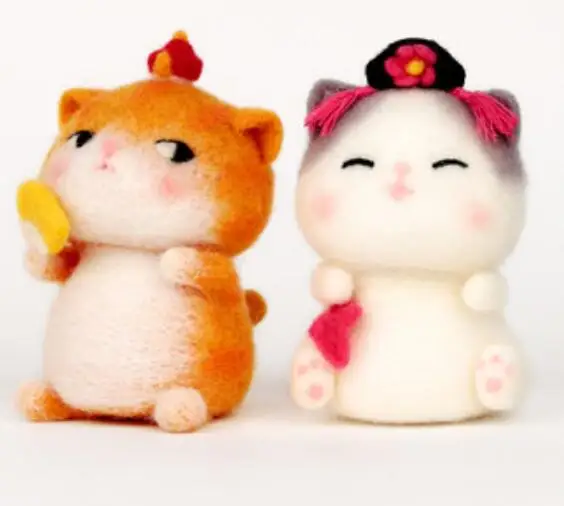 Набор для рукоделия из шерсти в китайском стиле войлочная игла валяния брелок