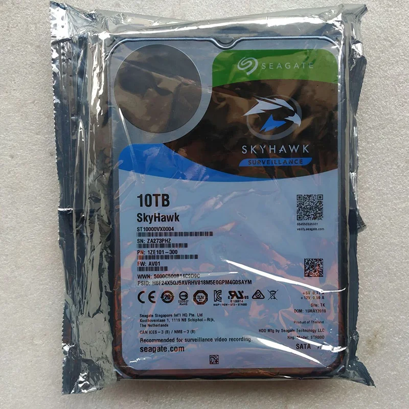 Verkaufen Seagate SkyHawk ST10000VE0008 ST10000VX0004 ST10000VX0008 10TB 7200 RPM 256MB Cache SATA 6 Gb/s 3.5