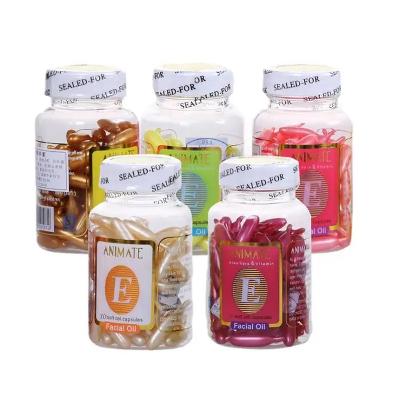 Отбеливающие капсулы с витамином Е 70 шт. в бутылке увлажняющие для