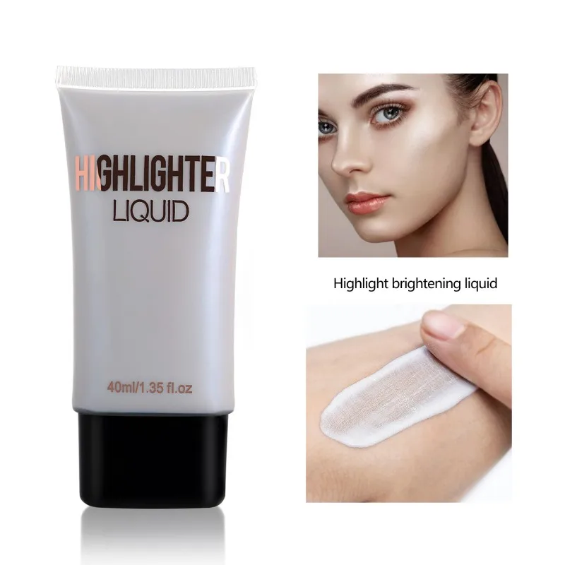 Шланг жидкий хайлайтер долговечный яркий цвет кожи блестящий влагостойкий