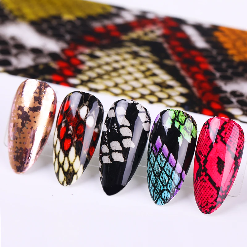 

100x4cm Nail Foils Serpentine Nail Art Transfer Sticker Slide Sexy Nail Art Decal Stickers Nails Decoration Accessories 1 Box