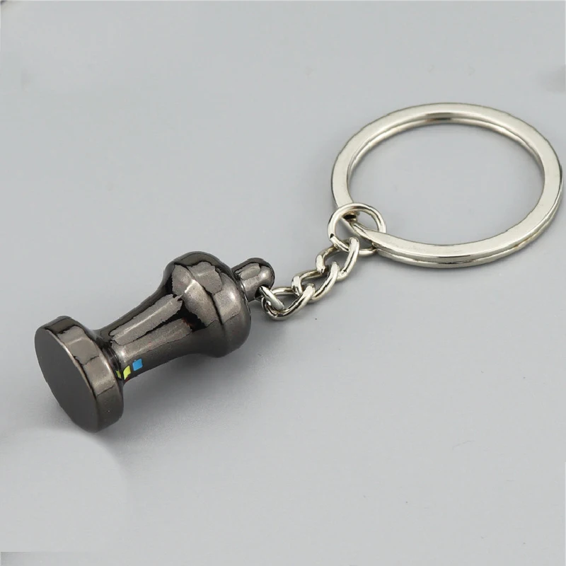 Creative Barista Coffee Tamper Keychain Machine Handle Moka Pitcher Keyring Portable Coffeeware Espresso Accessories Gift | Украшения и