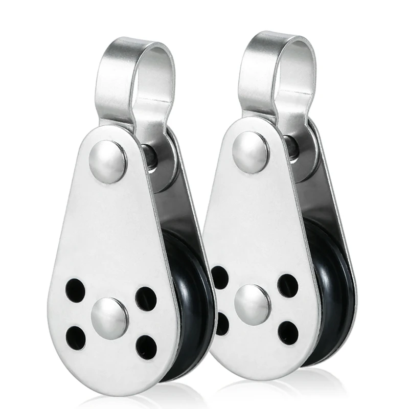 ELOS-2PCS Каяк Лодка шкив блоки колодки глаза веревка бегун каяк лодка аксессуары каноэ якорь тележка комплект аксессуаров