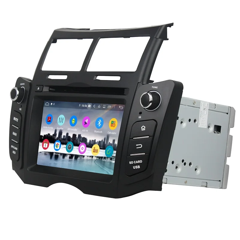 6 2 &quotAndroid 9 0 PX6 Автомобильный DVD плеер для Toyota YARIS 2005 2011 стерео ядро мультимедийный