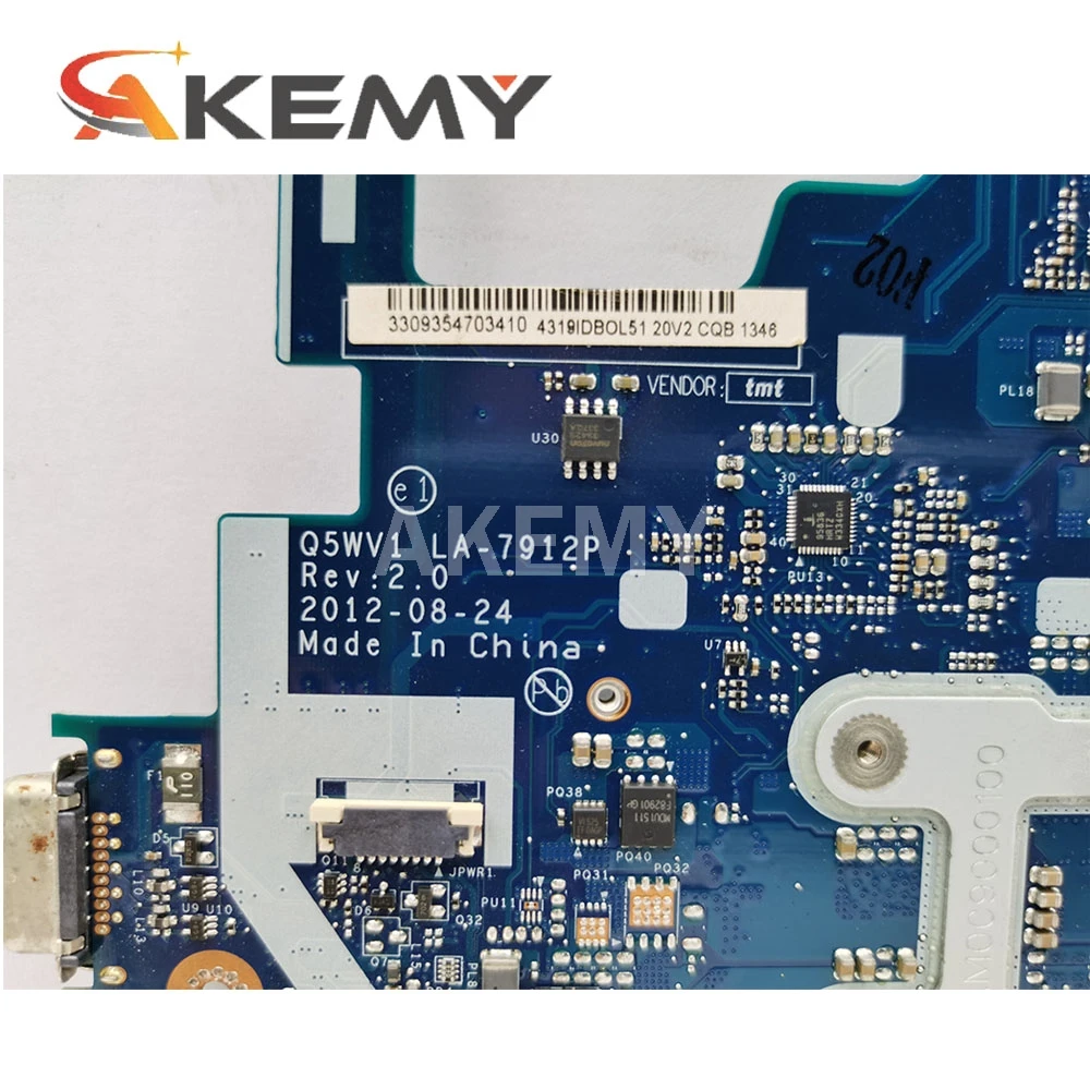 

Akemy Q5WVH LA-7912P Mainboard For Acer E1-531 E1-571G V3-571G V3-571 Laptop motherboard NBY1111001 NB.Y1111.001 HM77 DDR3