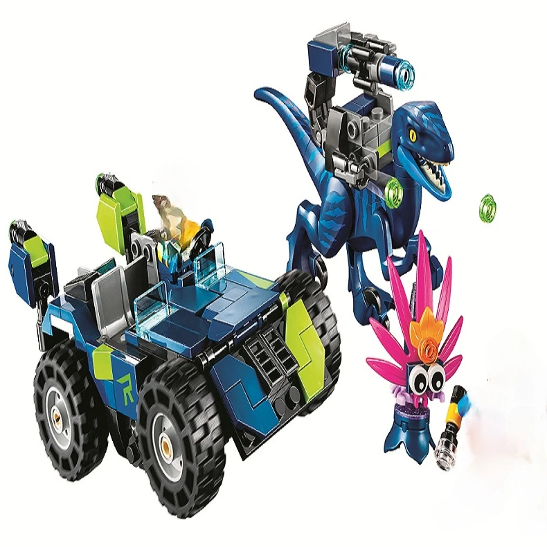 

MOVIE 2 Rex's Rex-treme Offroader Dinosaur Car Building Blocks Kit Bricks Classic Movie Model Kids Toys For Children Gift