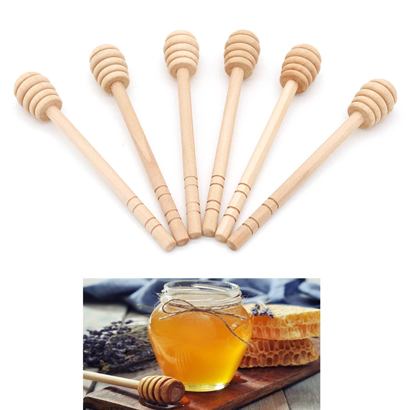 

Wooden Honey Dripper Stick Server Jams Syrup Drizzler Stirring Rod Kitchen Gadgets Long Handle Spiral Mixing Stick Honey Tools