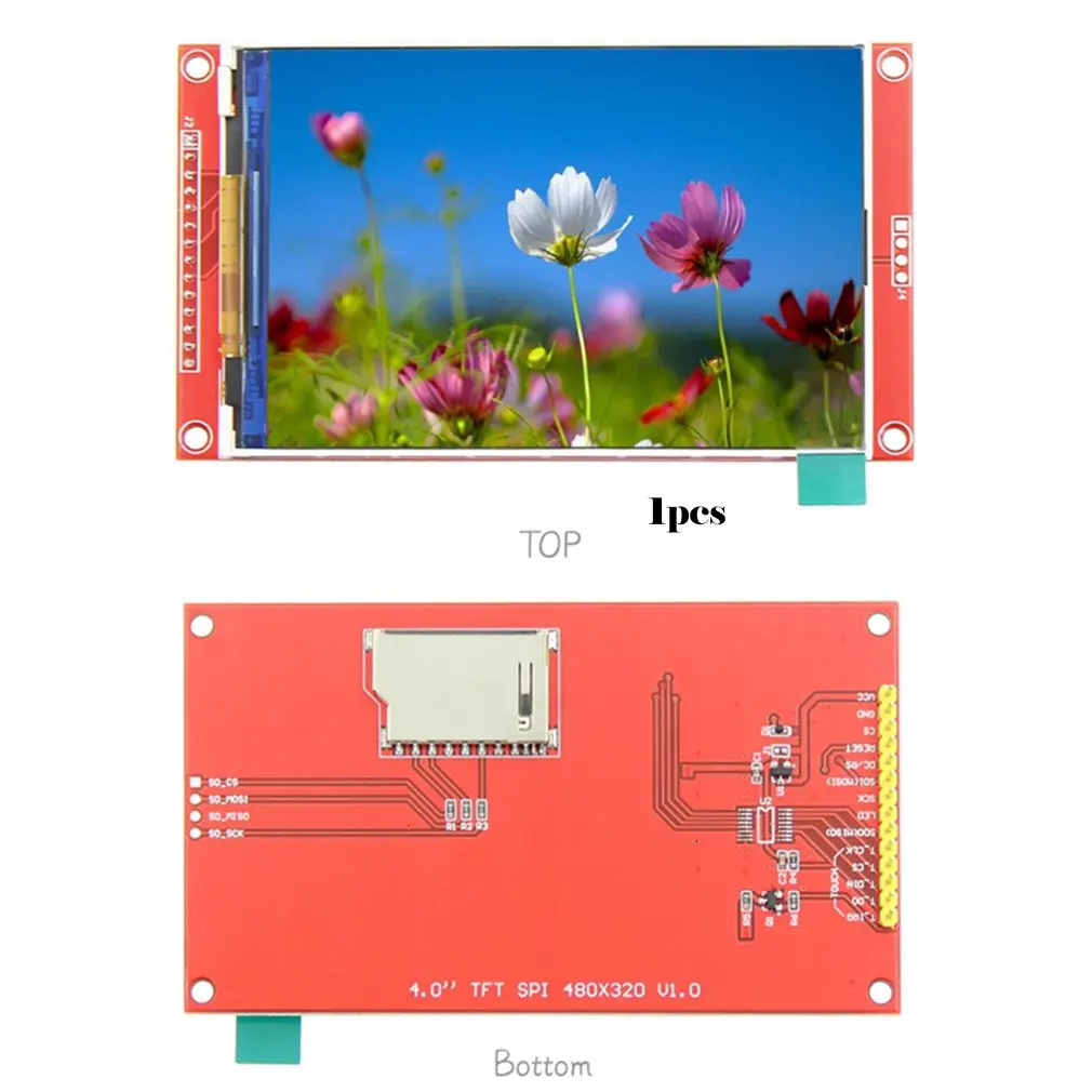 4-дюймовый TFT SPI Серийный ЖК-дисплей с разрешением 480*320 слотом для sd-карты 3 в-5 в