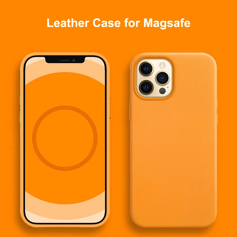 

Geniune Leather Case For IPhone 13 12 Pro Max Mini 12Pro Cases For Magsafe Mag Safe Magnetic Wireless Charge Soft Cover Funda