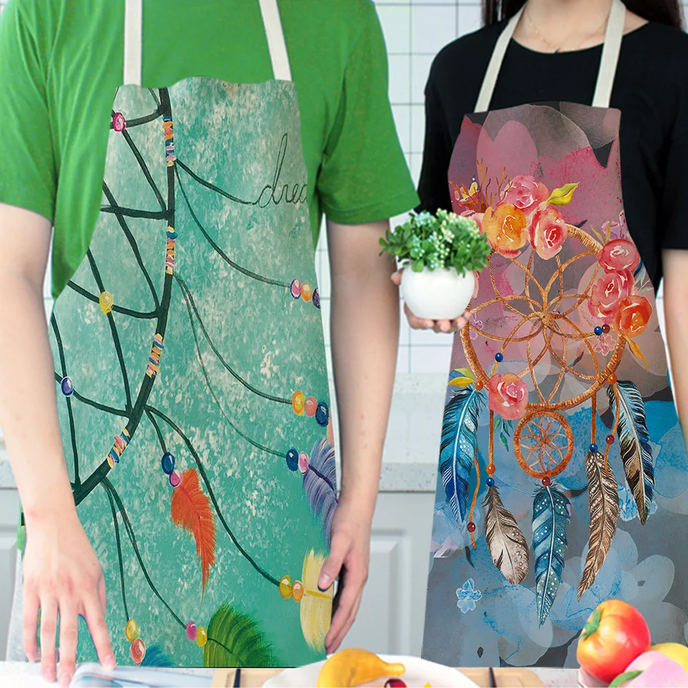 Кухонные фартуки Ловец снов для женщин и мужчин водонепроницаемые из хлопка льна