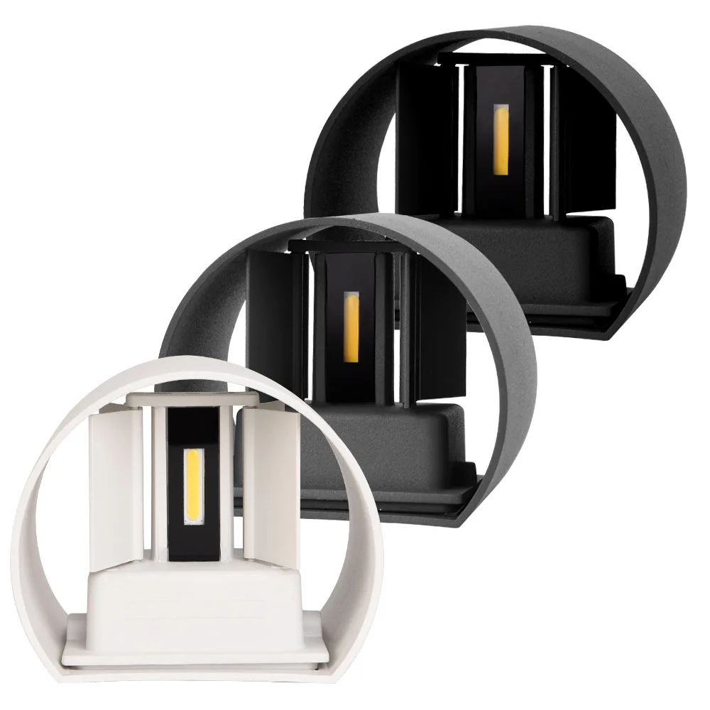 Bright Outdoor Led Street Light Lamp Aluminum Waterproof Wall Adjustable Angled Square Round Shell 12W Staircase | Освещение