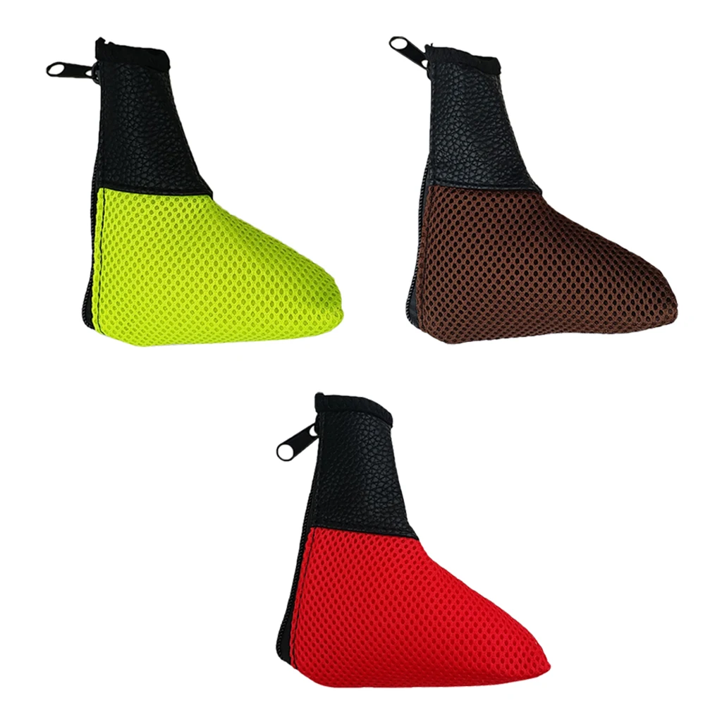 

1 Piece Mesh PU Golf Golf Blade Putter Head Covers Zipper Headcover Golf Head Protectors Durable Washable Red Yellow Brown