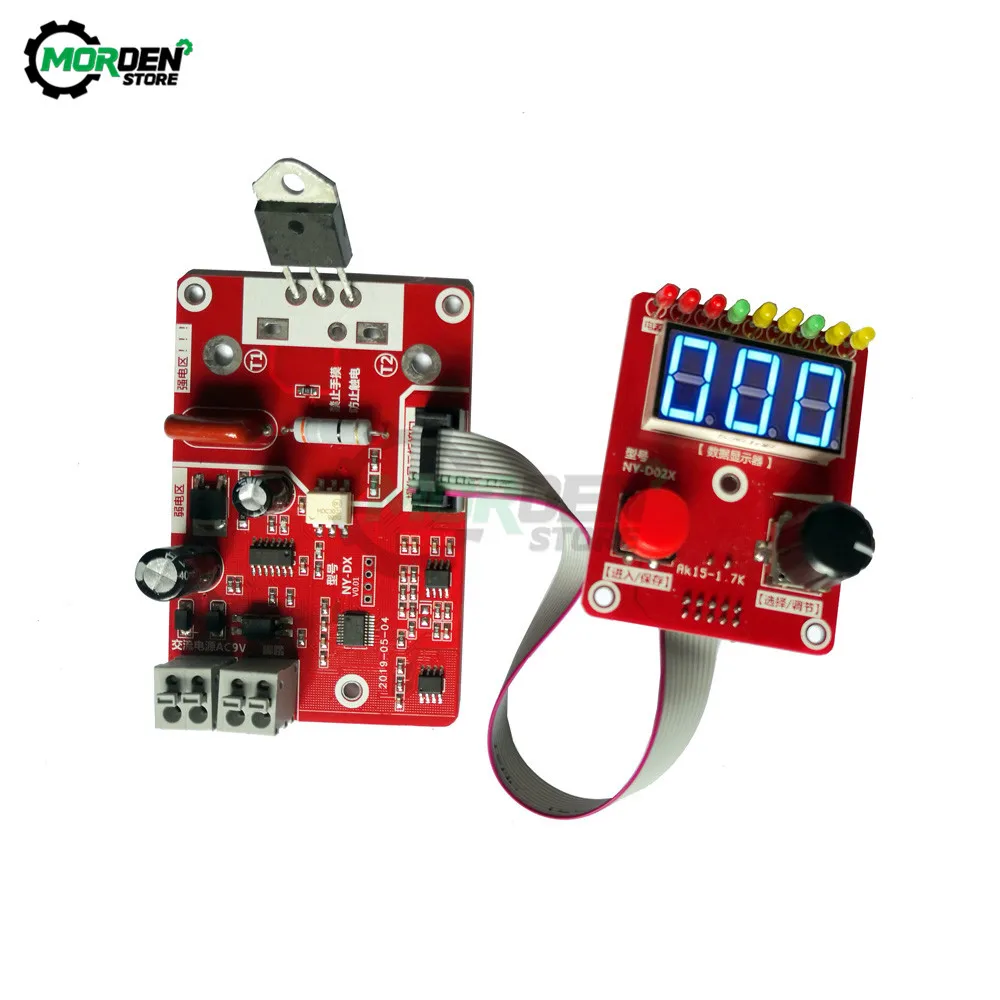 

NY-D02 Double pulse Spot welding machine encoder Time Digit Module Control Panel Plate adjustable current Controller 40A/100A