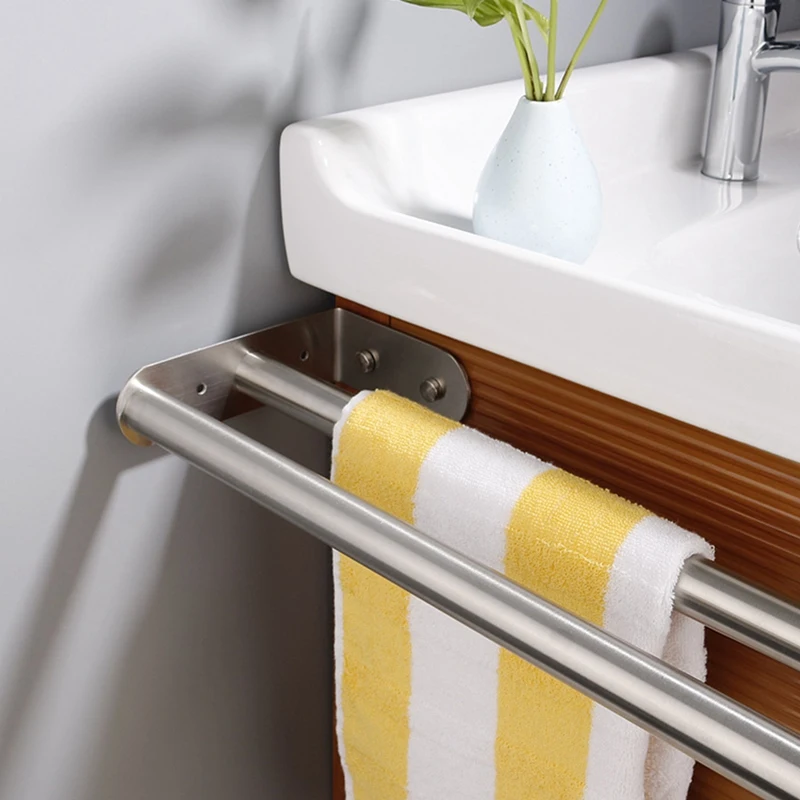 

Towel Holder Stainless Steel Kitchen Bathroom Towel Holder for Towels Bar Rail Hanger Towel Rack