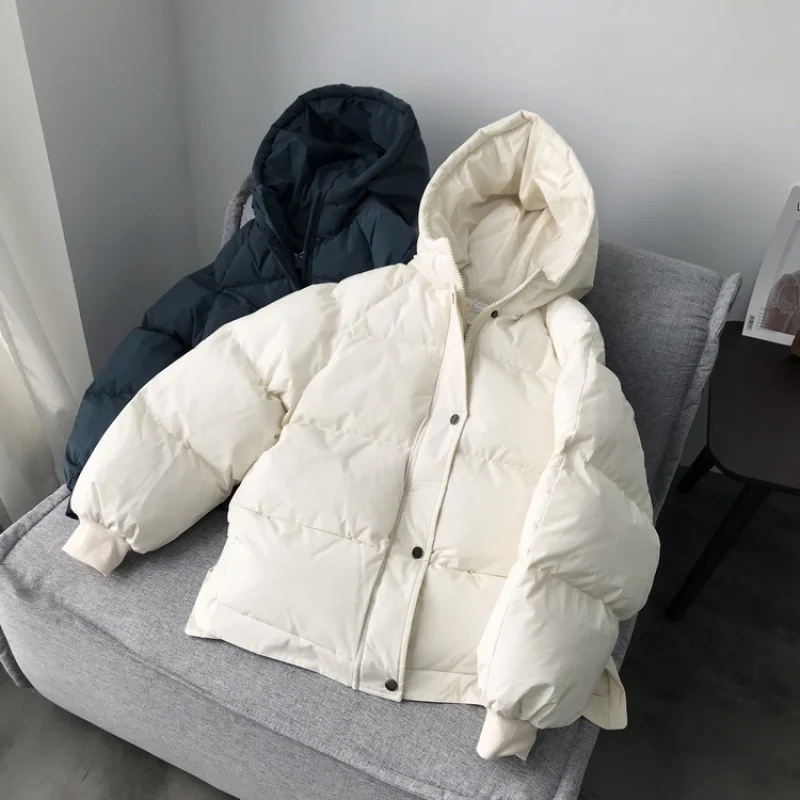Women Winter Coat 2020 New Arrival Korean Style Hooded Warm Padded Puffer Woman Jacket Casual Beige Autumn Parkas Green Clothing
