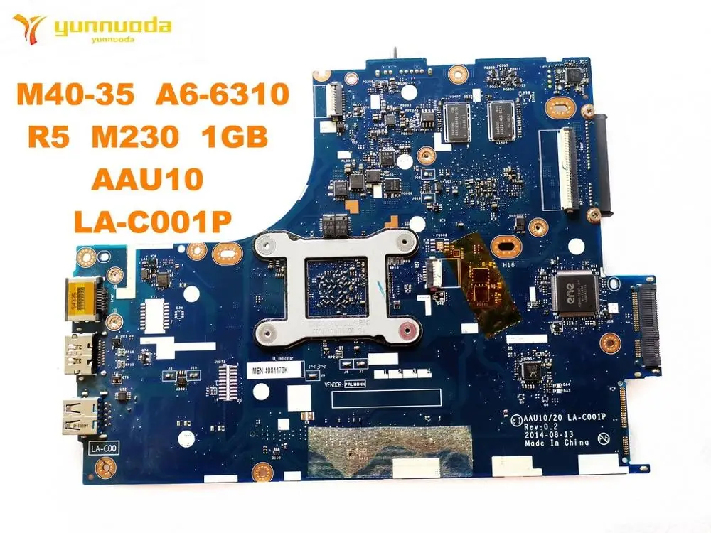 Оригинальный Для Lenovo M40 35 S435 Материнская плата ноутбука A6 6310 R5 M230 1 ГБ AAU10 LA C001P