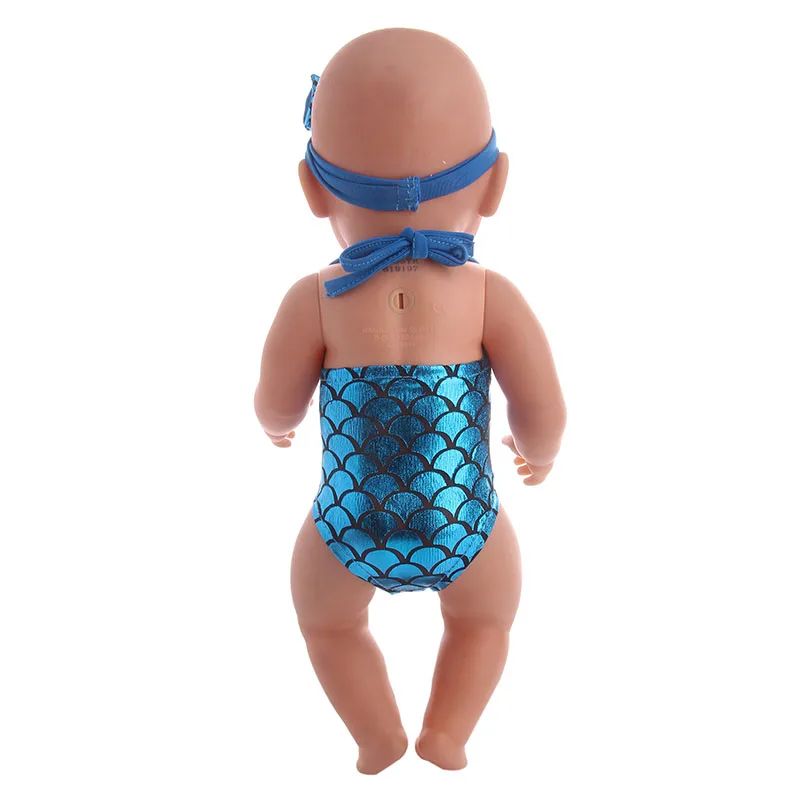 Бантом купальный костюм русалки Праздничный комплект Fit18Inch американских и 43 см