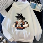 Толстовка мужская с капюшоном, свитшот с принтом Драконий жемчуг, повседневная одежда унисекс, Сон Гоку Супер сайян, Аниме Манга