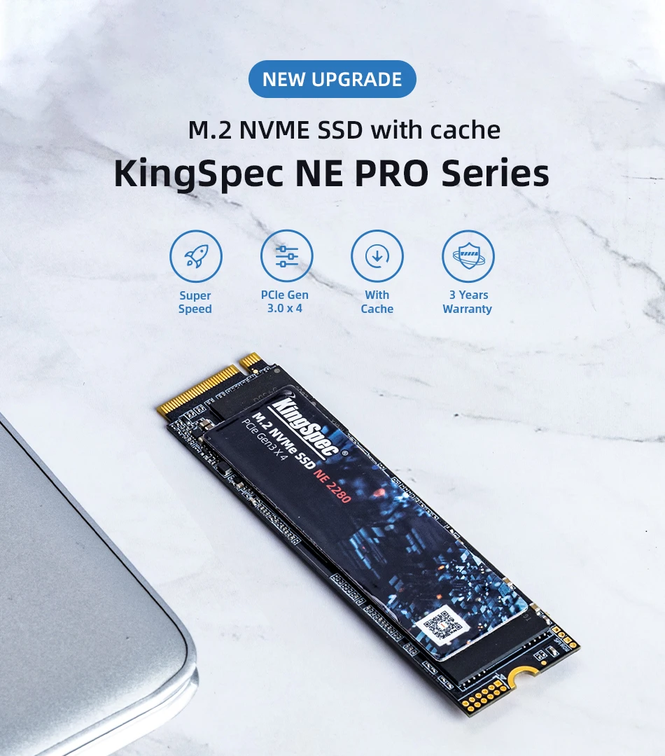 Kingspec 512GB M.2 SSD with Dram M2 PCIe NVME 1TB 2TB Solid State Drive 2280 Internal Hard Disk for Laptop with Cache High Speed