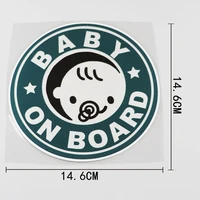 high quality cartoon car stickers baby on board pvc decal bumper car stickers 15x15cm