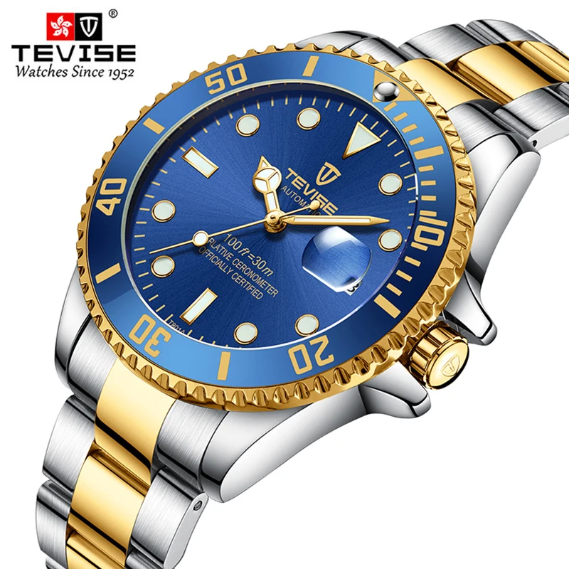 

2020 Big Diver Mechanical Watches Automatic Watch Men Waterproof Luxury Brand Full Steel Men Wristwatch Reloj Hombre 2021