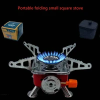 outdoor barbecue small square stove multifunctional portable folding card type square palm stove camping stove